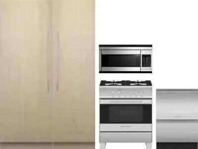 5 Piece Package Includes Refrigerator, Freezer, Range, Microwave And Dishwasher